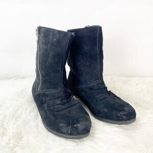 Aldo 39 EU 8.5 US Womens Black Suede Slouch Boots